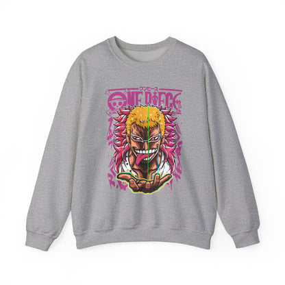 Donquixote Doflamingo Sweatshirt – One Piece 100% Cotton Pullover for Anime Fans