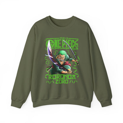 Roronoa Zoro Sword Sweatshirt – 100% Cotton One Piece Anime Pullover for Fans