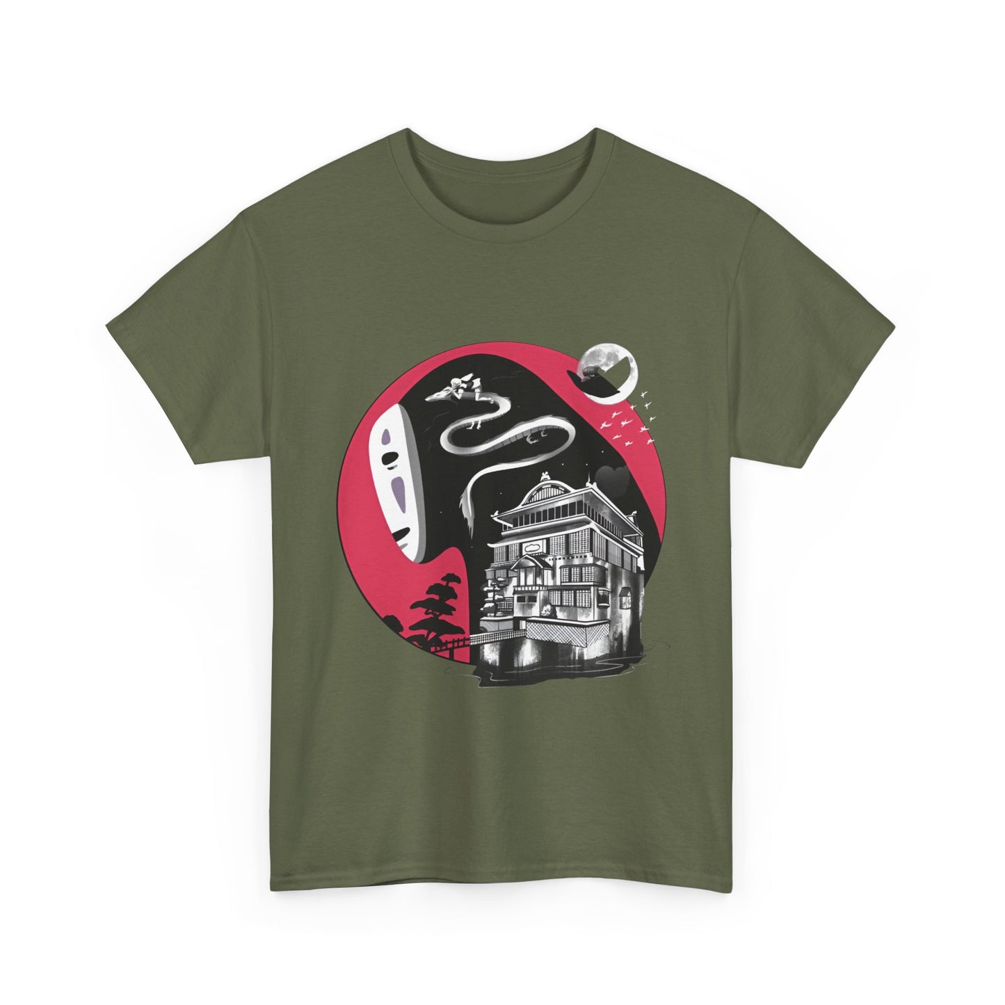 No Face Ghibli Art T-Shirt | Spirited Away Anime Cotton Tee