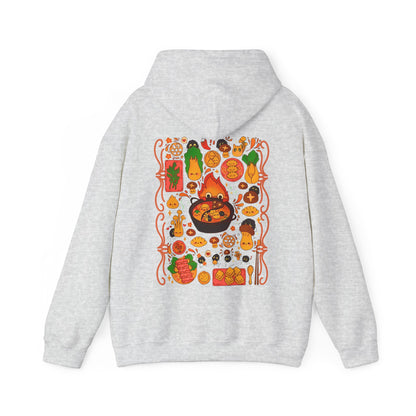 Calcifer Breakfast Back Print Hoodie – 100% Cotton Howl’s Moving Castle Studio Ghibli Hoodie