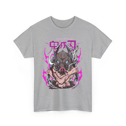 Inosuke Hashibira Demon Slayer T-Shirt – 100% Cotton Anime Tee for Boar Head Fans