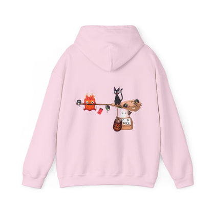 Calcifer Jiji Soot Sprites Back Print Hoodie – 100% Cotton Studio Ghibli Anime Hoodie