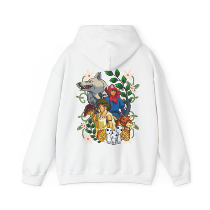 Princess Mononoke Back Print Hoodie – 100% Cotton Studio Ghibli Art Cover Sweatshirt