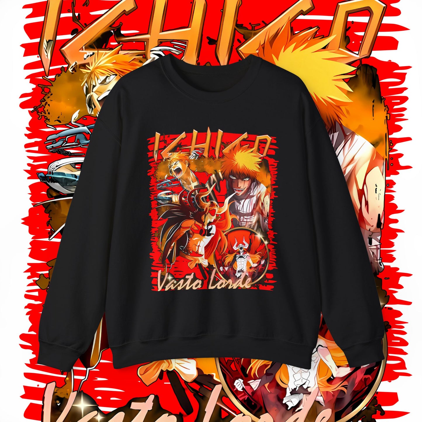 Bleach Anime 100% Cotton Sweatshirt | Ichigo Graphic Crewneck