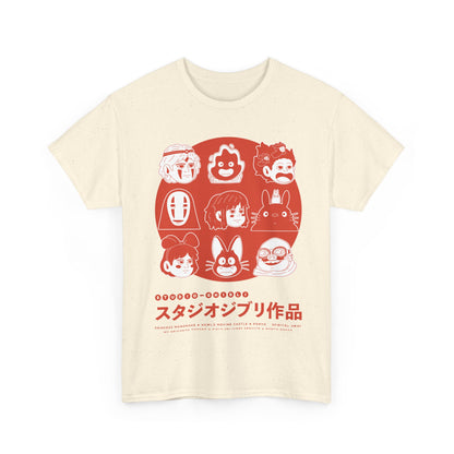 Ghibli Funny Faces T-Shirt 100% Cotton | Studio Ghibli Anime Tee