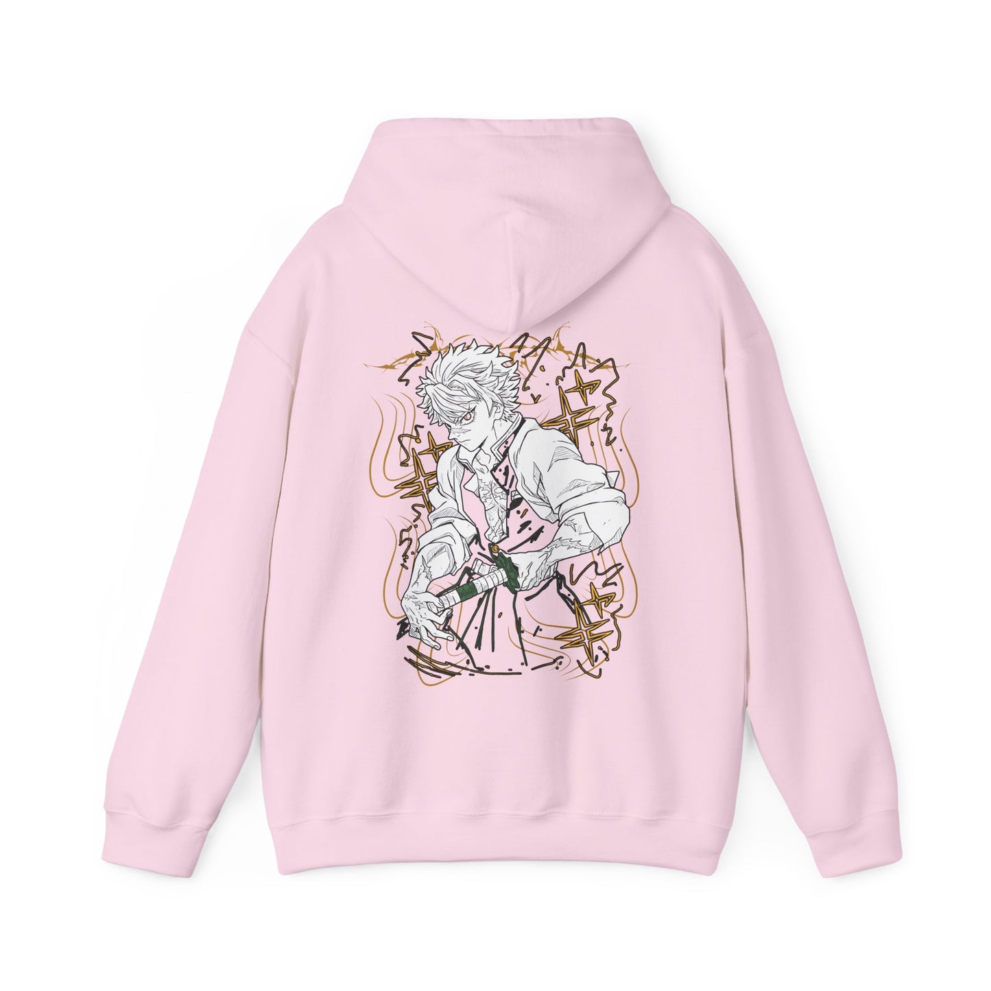 Sanemi Shinazugawa Back Print Hoodie – 100% Cotton Demon Slayer Streetwear for Anime Fans