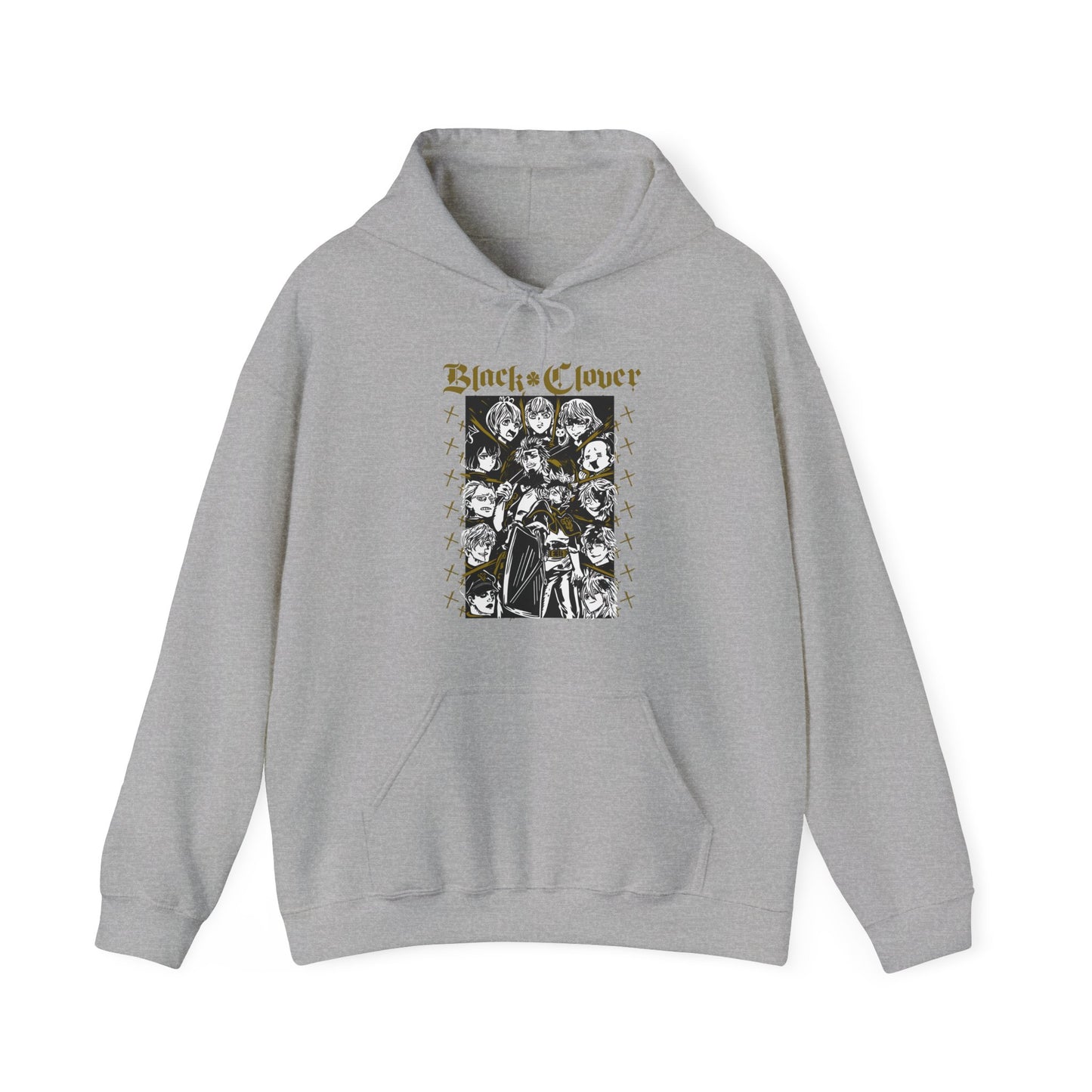 Black Clover Characters Hoodie – 100% Cotton Anime Hooded Sweatshirt – Asta Yuno Noelle Pullover for Fans