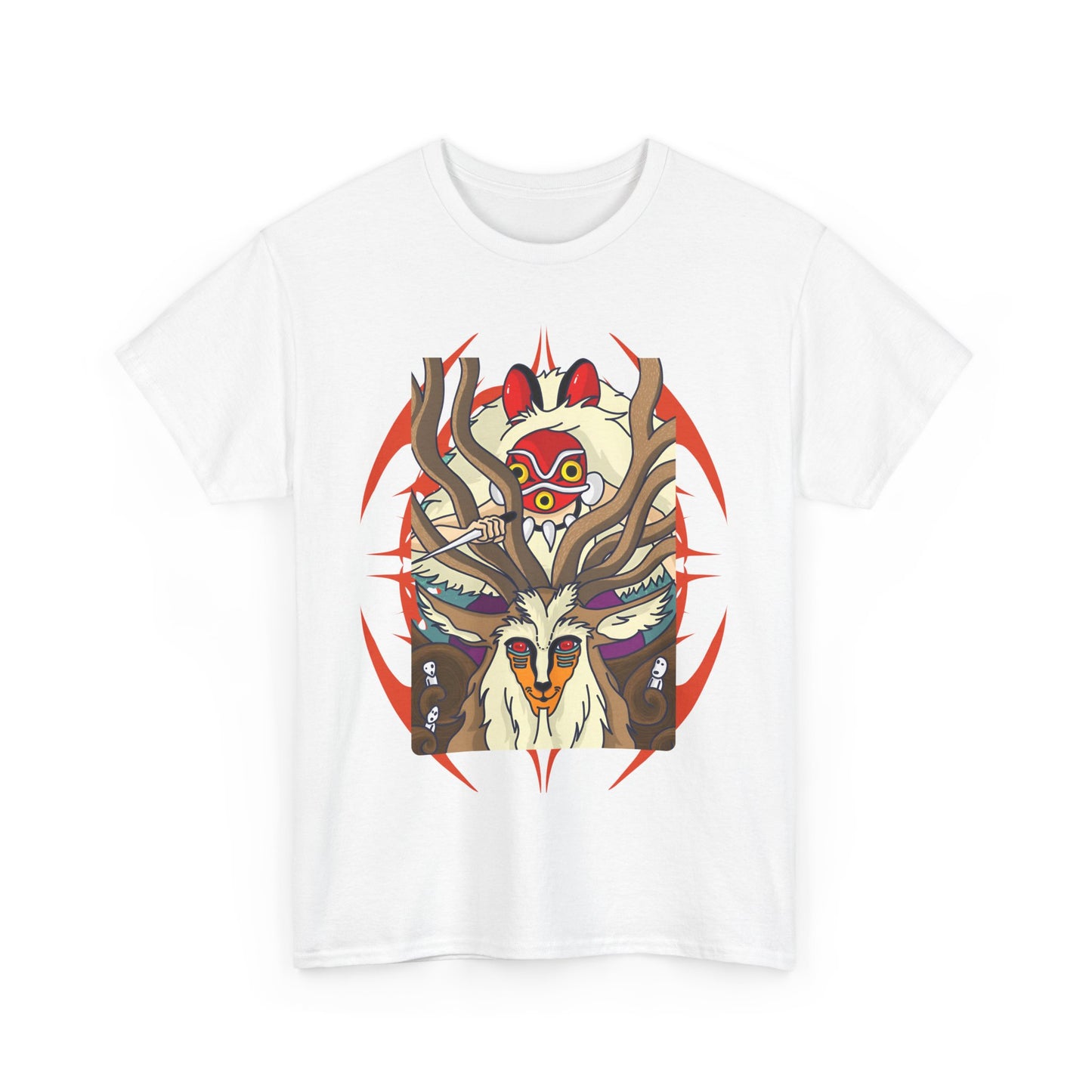 Forest Spirit Princess Mononoke T-Shirt | Ghibli Cotton Anime Tee
