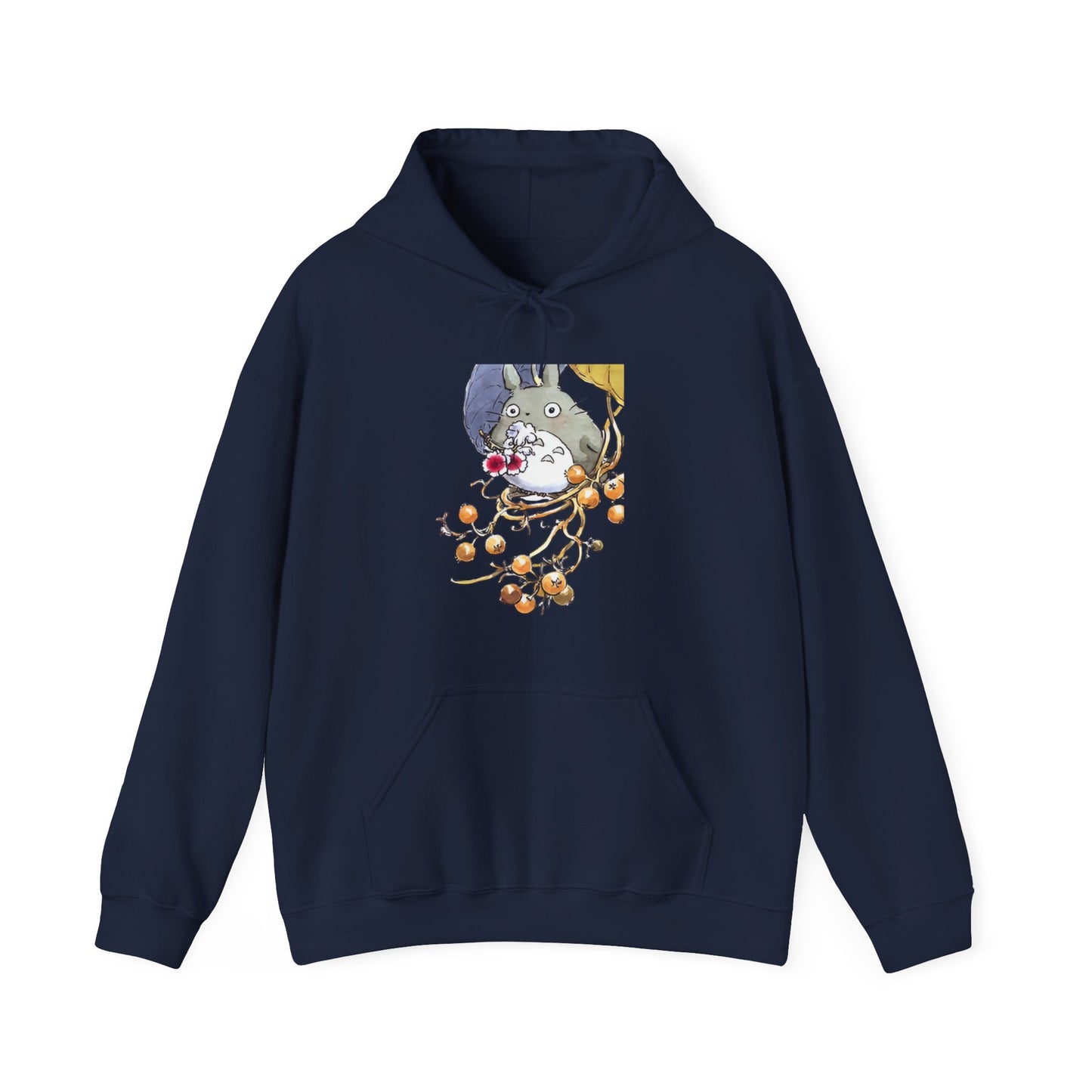 My Neighbor Totoro with Flowers Hoodie – 100% Cotton Studio Ghibli Floral Anime Hoodie