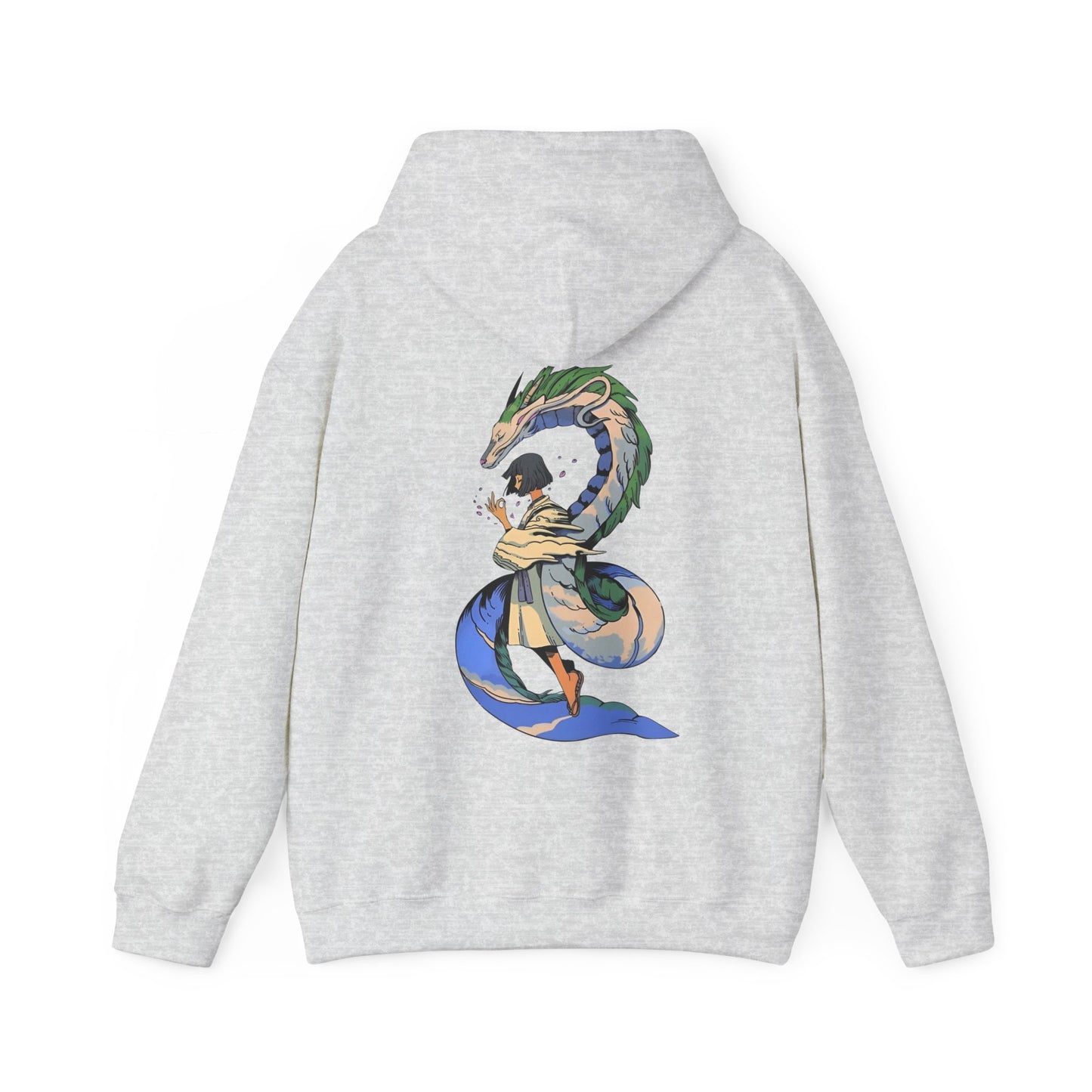 Haku Spirited Away Back Print Hoodie – 100% Cotton Studio Ghibli Anime Pullover