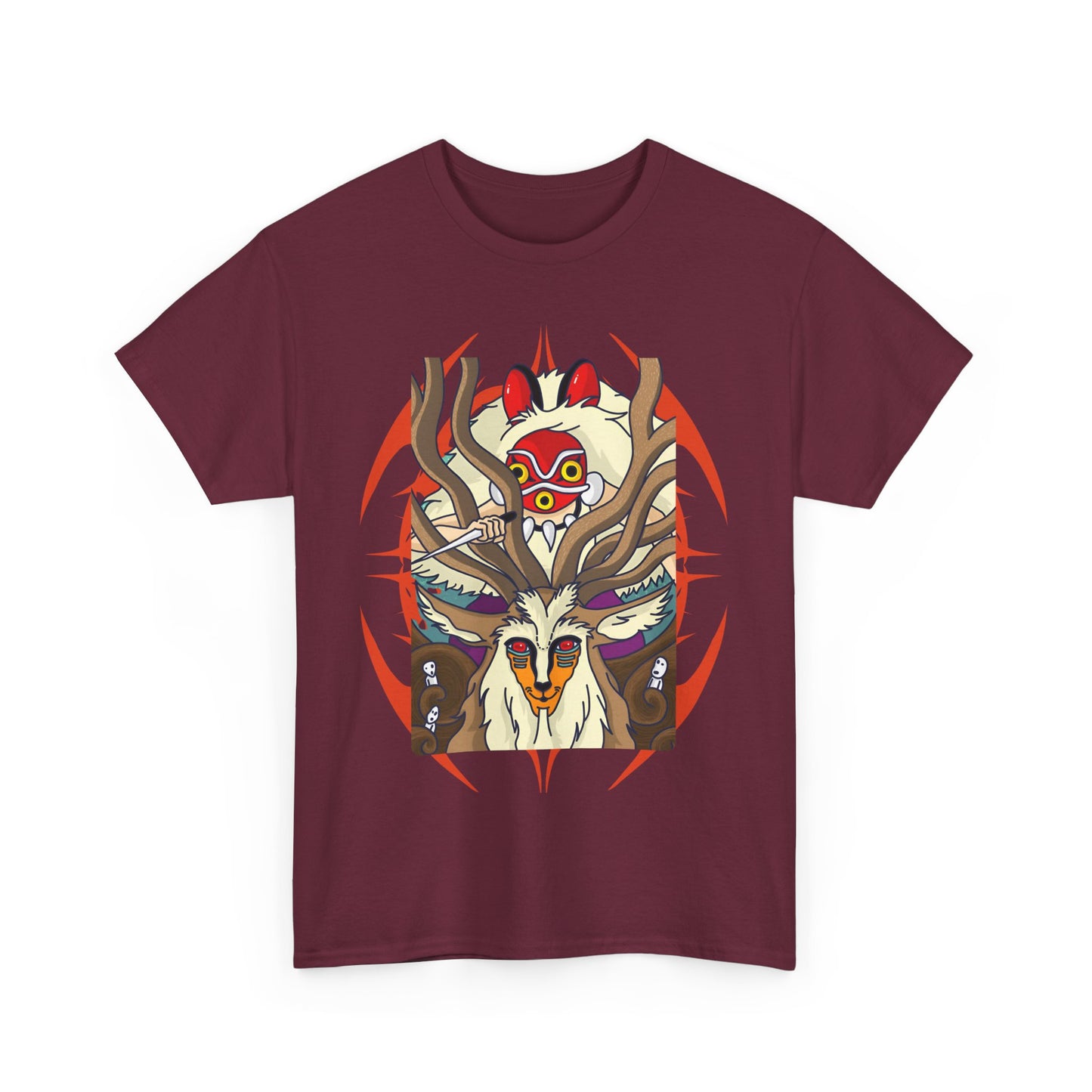 Forest Spirit Princess Mononoke T-Shirt | Ghibli Cotton Anime Tee