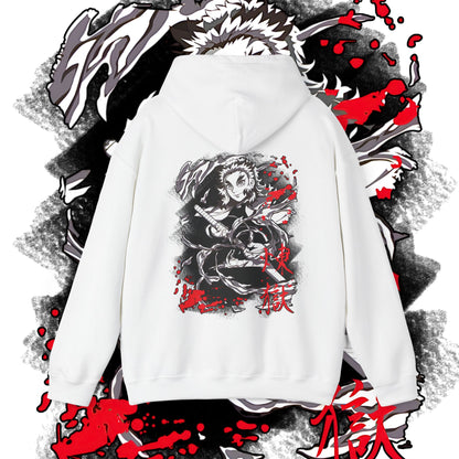Kyojuro Rengoku Back Print Hoodie | Demon Slayer Hashira | 100% Cotton Anime Hoodie