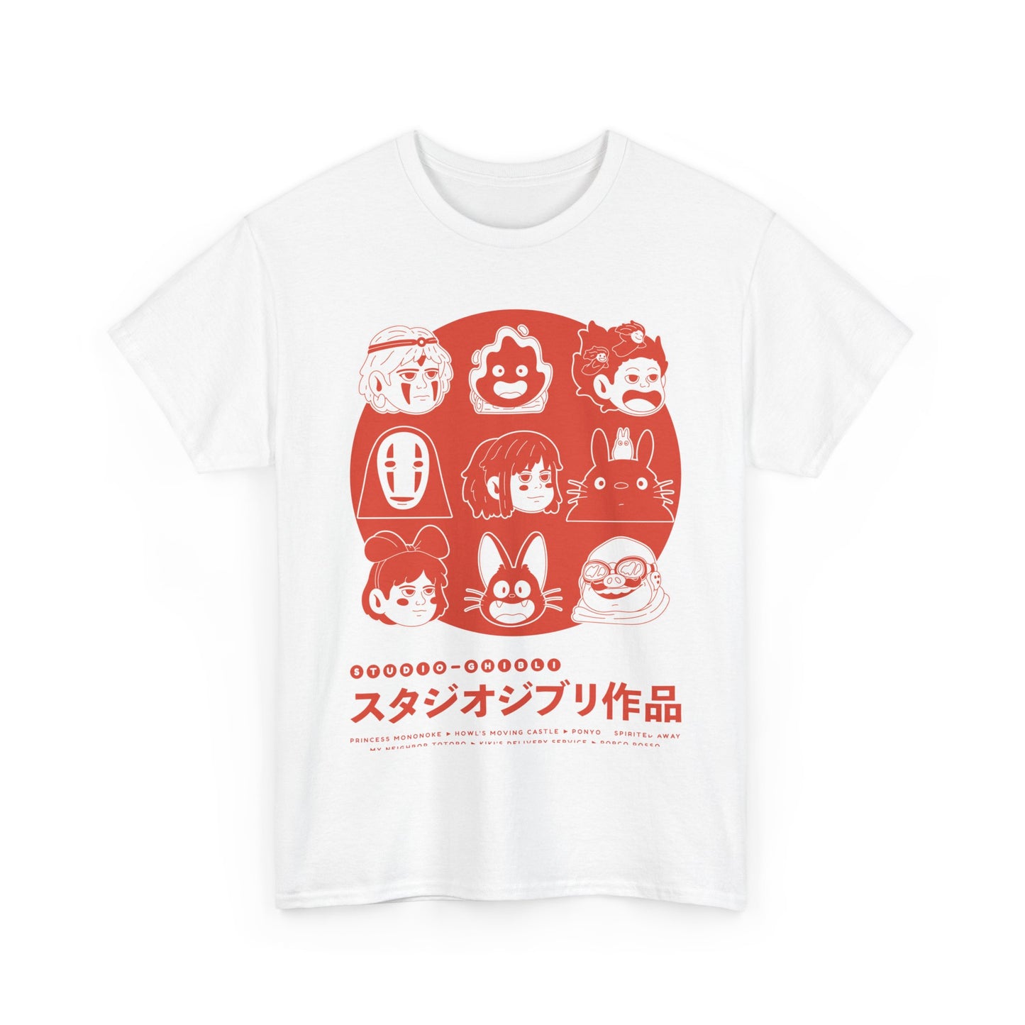 Ghibli Funny Faces T-Shirt 100% Cotton | Studio Ghibli Anime Tee