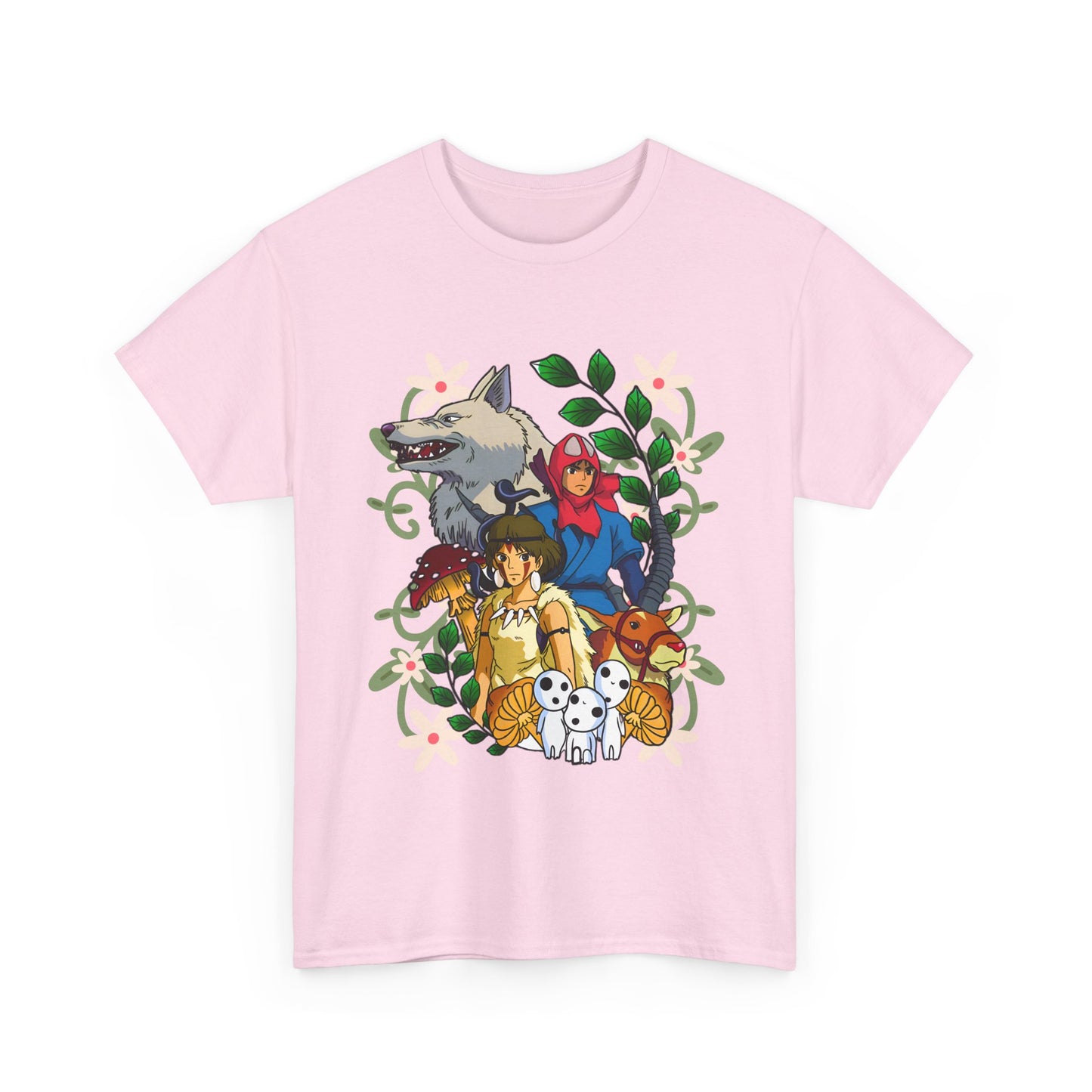 Princess Mononoke Art Cover T-Shirt – 100% Cotton Studio Ghibli Anime Tee