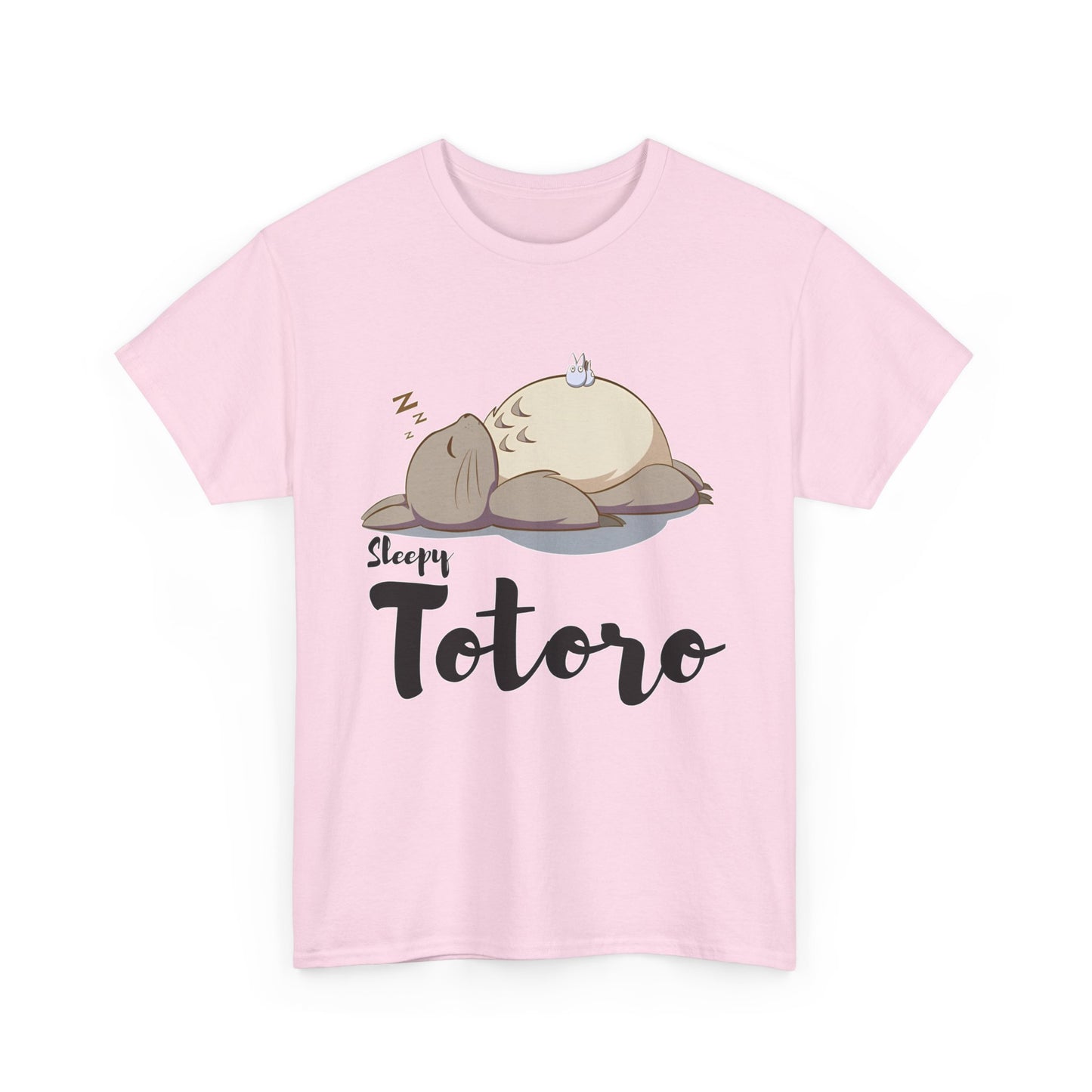 Sleepy Totoro T-Shirt – 100% Cotton Ghibli Tee for Cozy Anime Fans