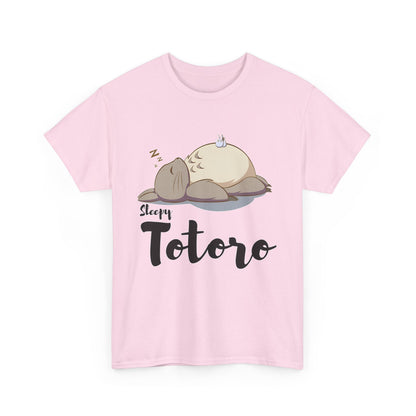 Sleepy Totoro T-Shirt – 100% Cotton Ghibli Tee for Cozy Anime Fans