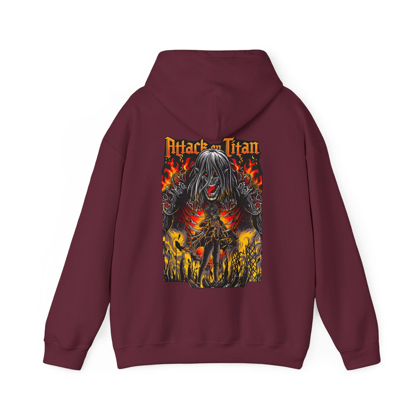 Eren Jaeger Back Print Hoodie – 100% Cotton Attack on Titan Anime Hoodie for Fans