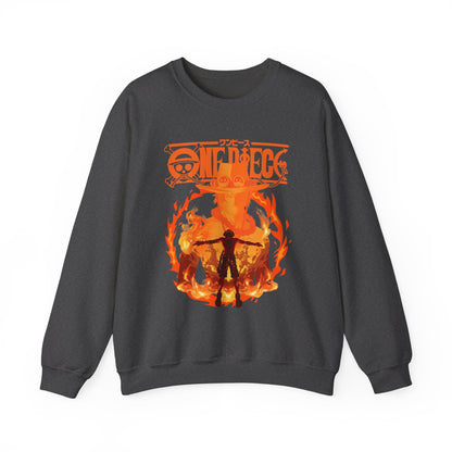 Portgas D. Ace Sweatshirt 100% Cotton – One Piece Anime Hoodie for Fans