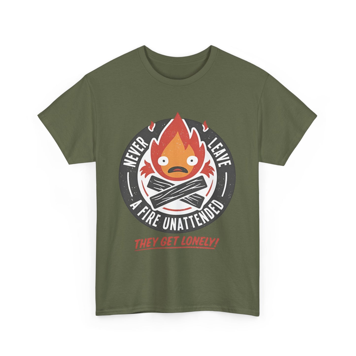 Calcifer Studio Ghibli T-Shirt 100% Cotton Anime Tee