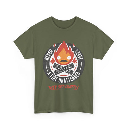 Calcifer Studio Ghibli T-Shirt 100% Cotton Anime Tee
