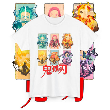 Demon Slayer Characters Art T-Shirt | 100% Cotton Anime Graphic Tee