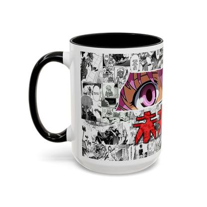 Yuno Gasai Accent Handle Mug – Future Diary Anime Cup – 11oz & 15oz Ceramic Gift for Yandere Fans