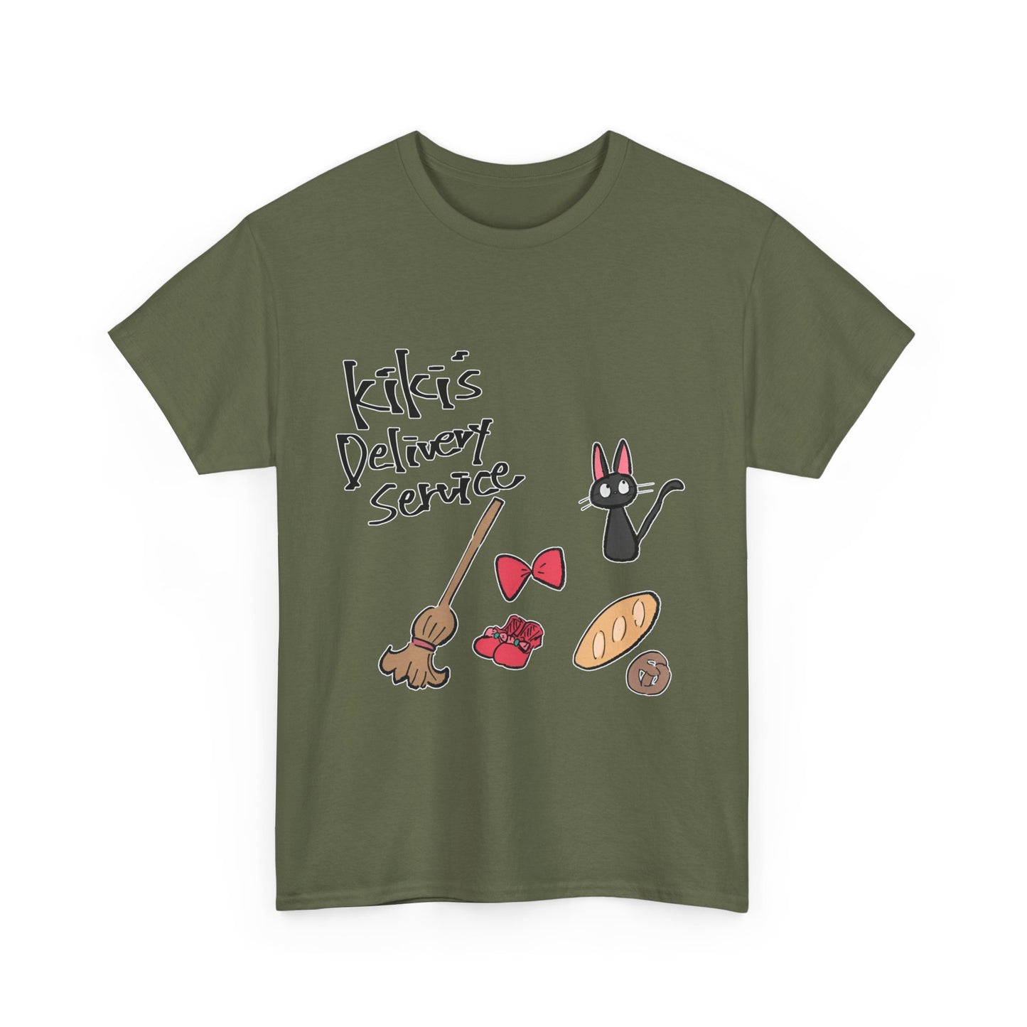 Jiji Cat Ghibli T-Shirt – 100% Cotton Kiki’s Delivery Service Tee