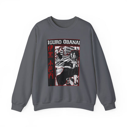 Iguro Obanai Demon Slayer Sweatshirt – 100% Cotton Anime Pullover Featuring the Serpent Hashira