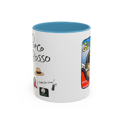 Porco Rosso Tribute Accent Mug – Studio Ghibli Anime Coffee Cup – 11oz & 15oz Ceramic Gift