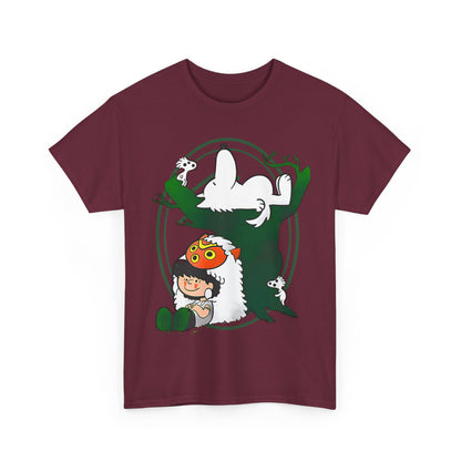 Princess Mononoke T-Shirt – 100% Cotton Studio Ghibli Anime Tee for Fans