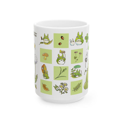 Totoro Green Mug – Studio Ghibli Ceramic Coffee Cup – 11oz & 15oz Gift for My Neighbor Totoro Fans