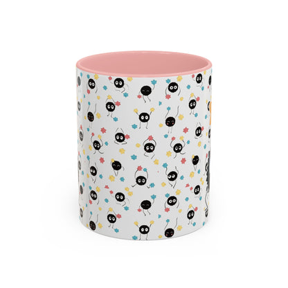 Soot Sprites Accent Mug – Studio Ghibli Color Handle Cup – 11oz & 15oz Ceramic Anime Gift