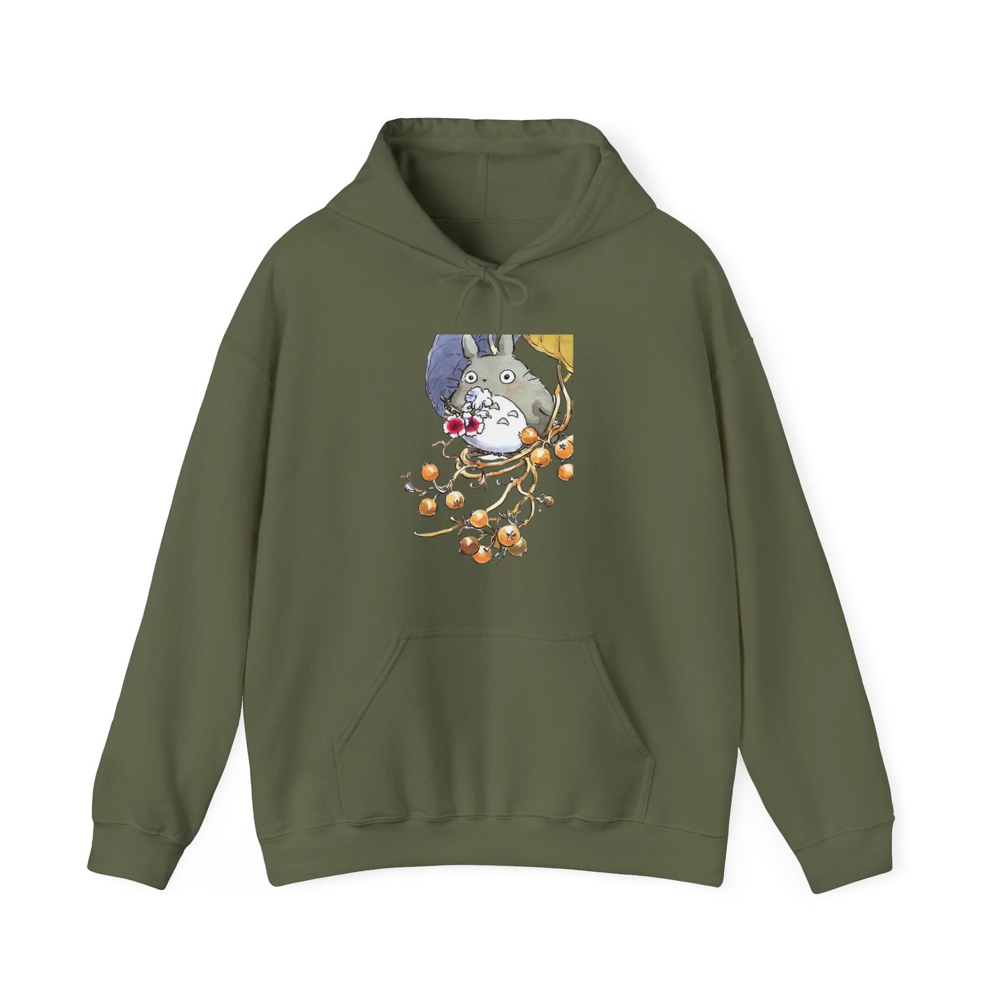 My Neighbor Totoro with Flowers Hoodie – 100% Cotton Studio Ghibli Floral Anime Hoodie