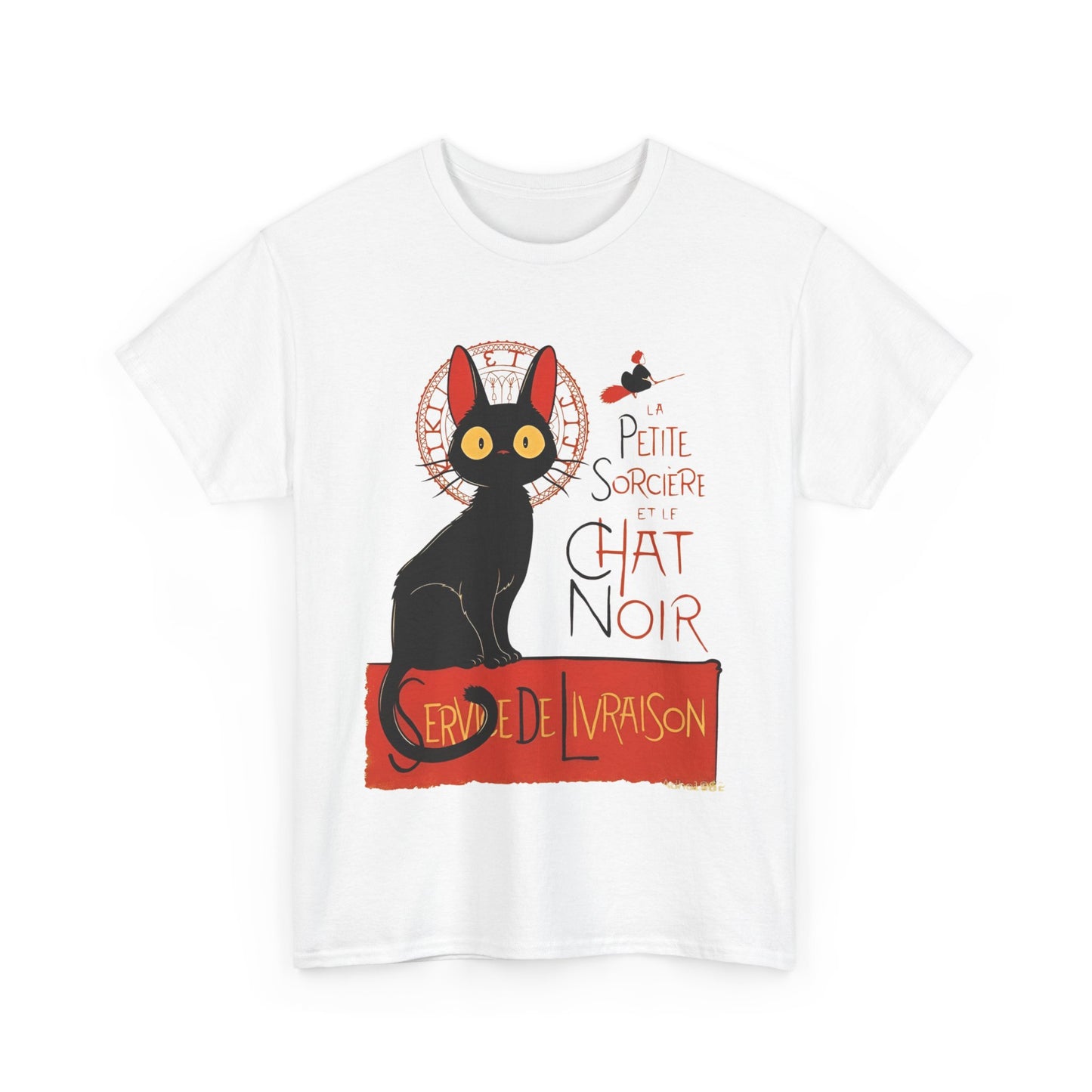 Kiki's Delivery Service T-Shirt – 100% Cotton "Service de Livraison" Studio Ghibli Tee for Fans