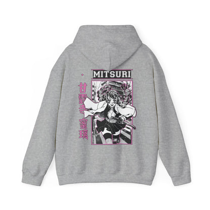 Mitsuri Kanroji Demon Slayer Back Print Hoodie – 100% Cotton Anime Pullover for Fans
