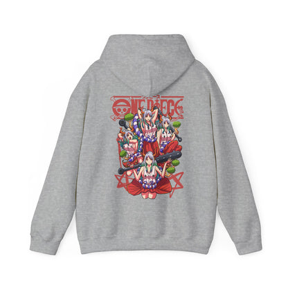Yamato One Piece Back Print Hoodie – 100% Cotton Wano Arc Anime Hoodie