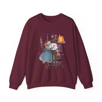 Howl's Moving Castle Love Sweatshirt – 100% Cotton Studio Ghibli Anime Sweatshirt