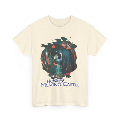 Howl's Moving Castle Mural T-Shirt 100% Cotton Studio Ghibli Anime Tee