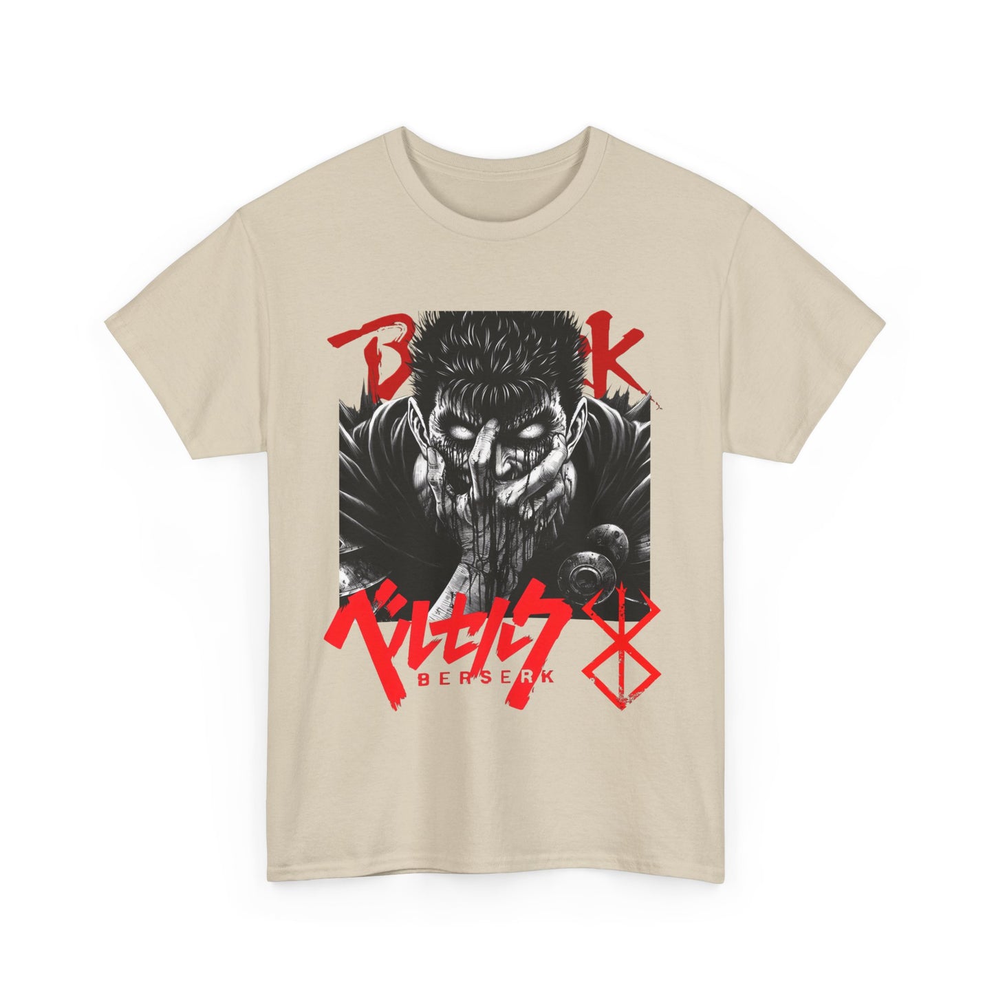 Guts Berserk T-Shirt – 100% Cotton Anime Tee Featuring the Black Swordsman