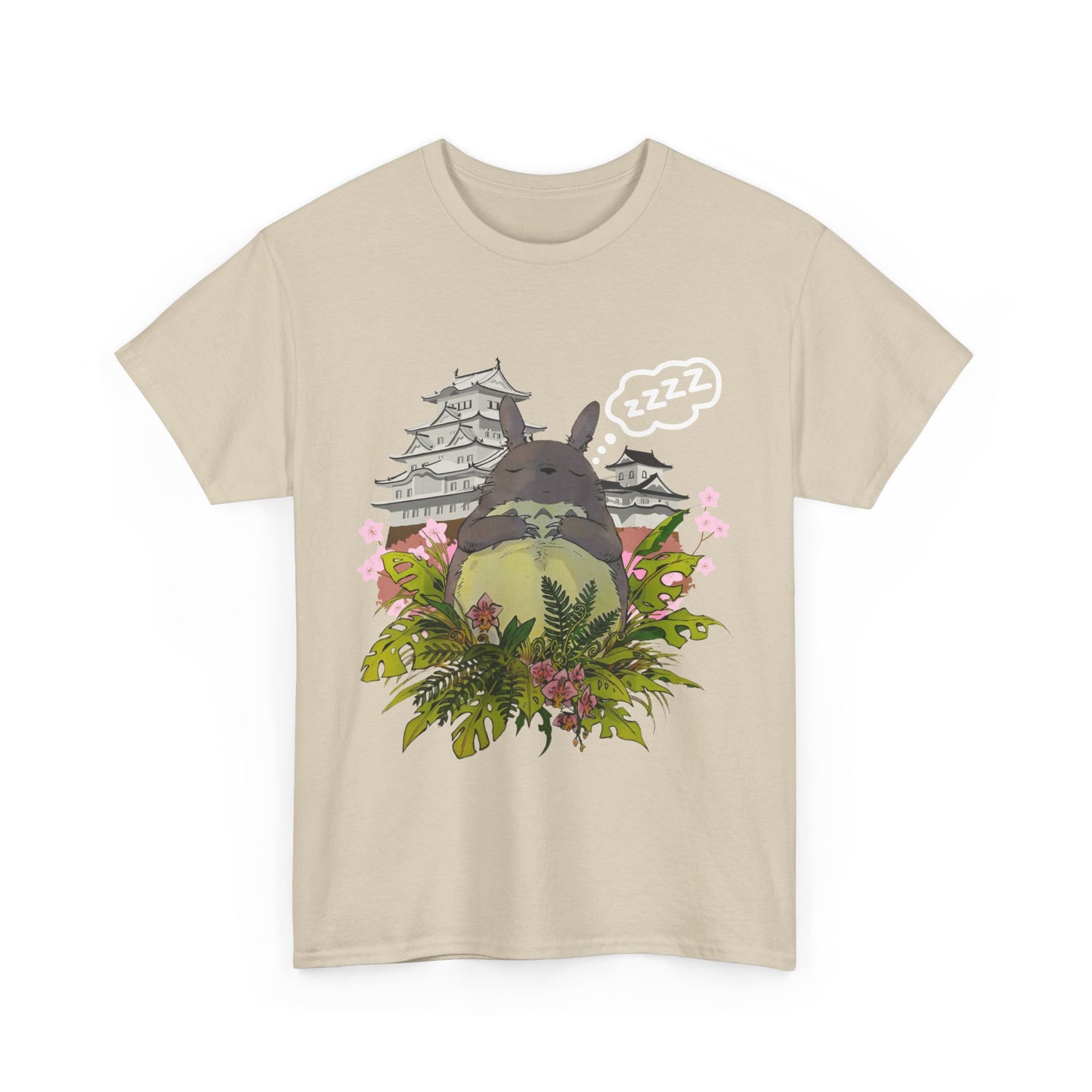 Totoro Sleep T-Shirt 100% Cotton Studio Ghibli Anime Graphic Tee