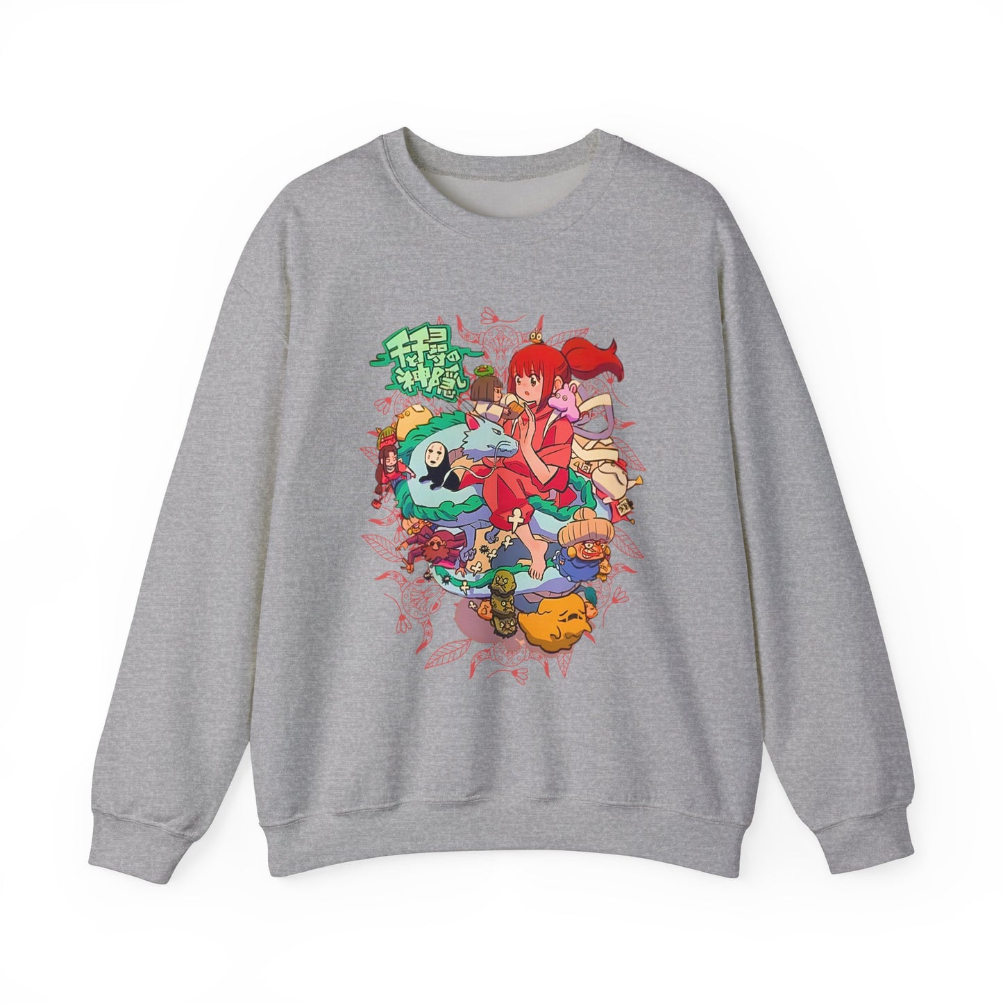 Spirited Away Characters Collage Sweatshirt – 100% Cotton Studio Ghibli Anime Pullover