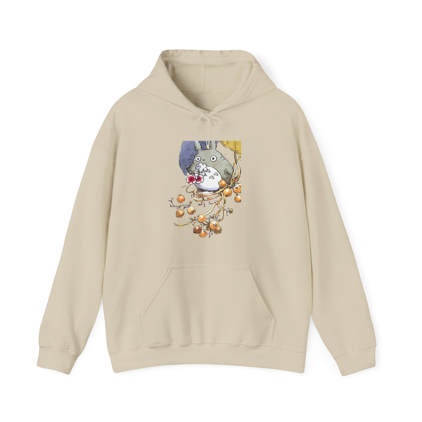 My Neighbor Totoro with Flowers Hoodie – 100% Cotton Studio Ghibli Floral Anime Hoodie