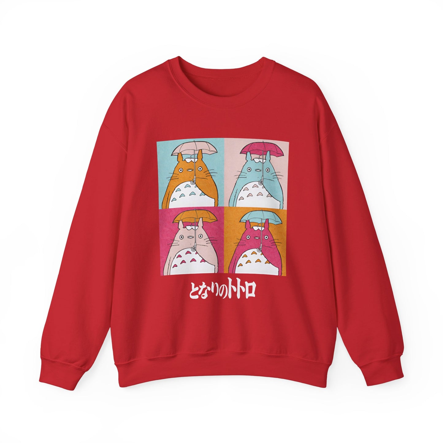 Totoro Aesthetic Art Collage Sweatshirt – 100% Cotton Studio Ghibli Inspired Cozy Pullover