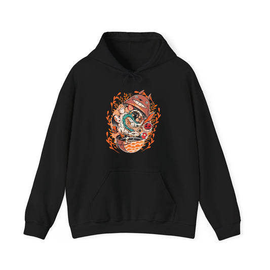 Totoro Matryoshka Hoodie – 100% Cotton Studio Ghibli Sweatshirt for Anime Fans