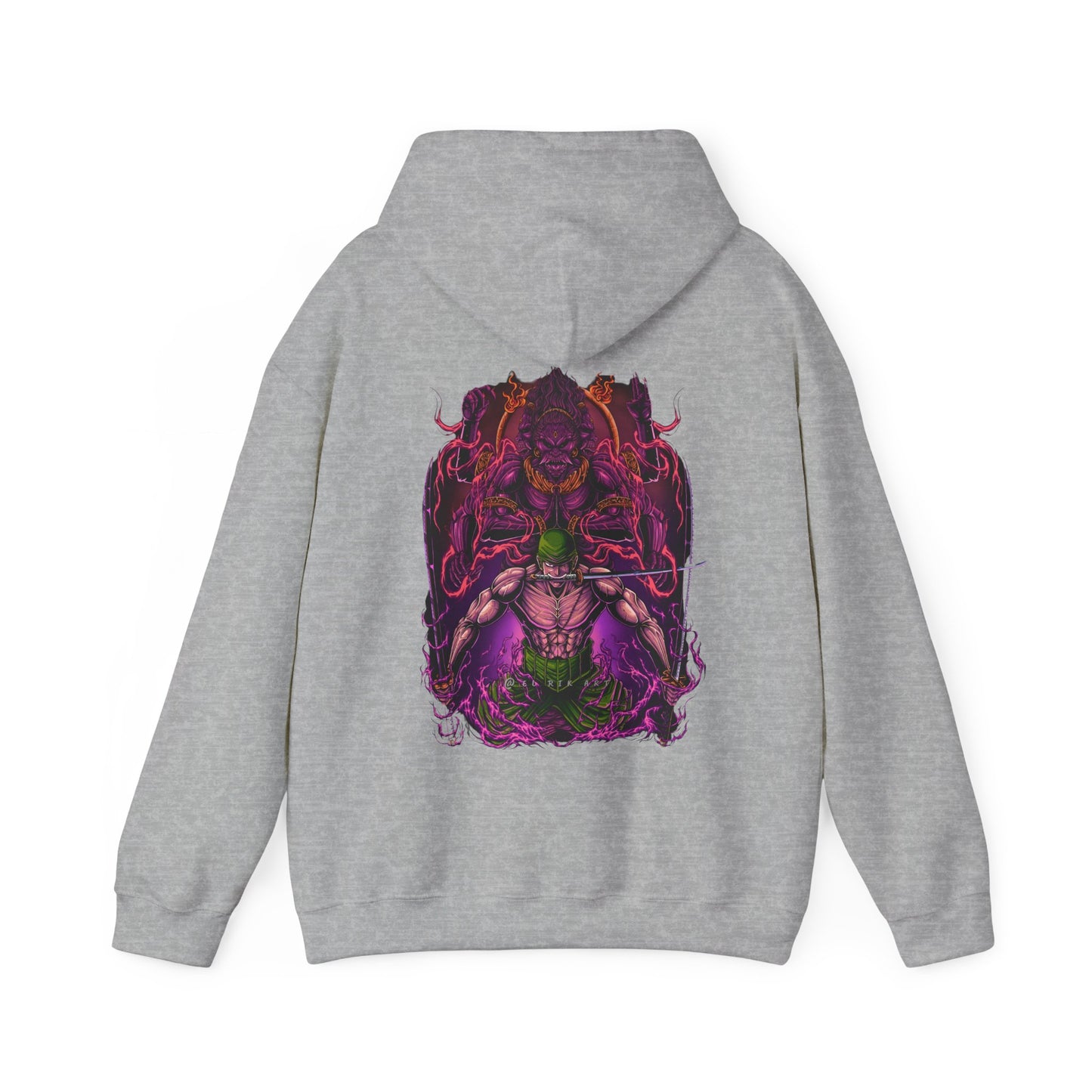Roronoa Zoro Back Print Hoodie – 100% Cotton One Piece Anime Streetwear