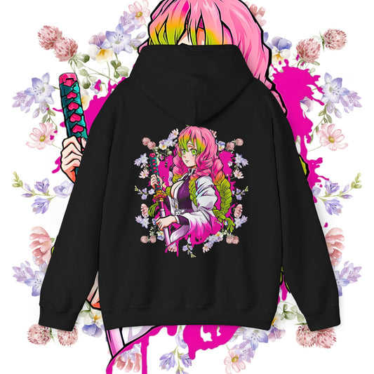 Mitsuri Kanroji Back Print Hoodie | Demon Slayer Hashira | 100% Cotton Anime Hoodie