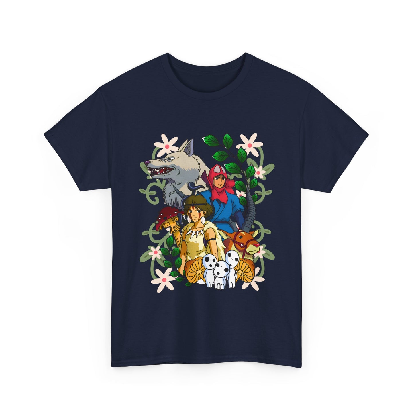 Princess Mononoke Art Cover T-Shirt – 100% Cotton Studio Ghibli Anime Tee