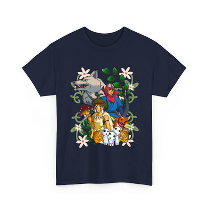 Princess Mononoke Art Cover T-Shirt – 100% Cotton Studio Ghibli Anime Tee