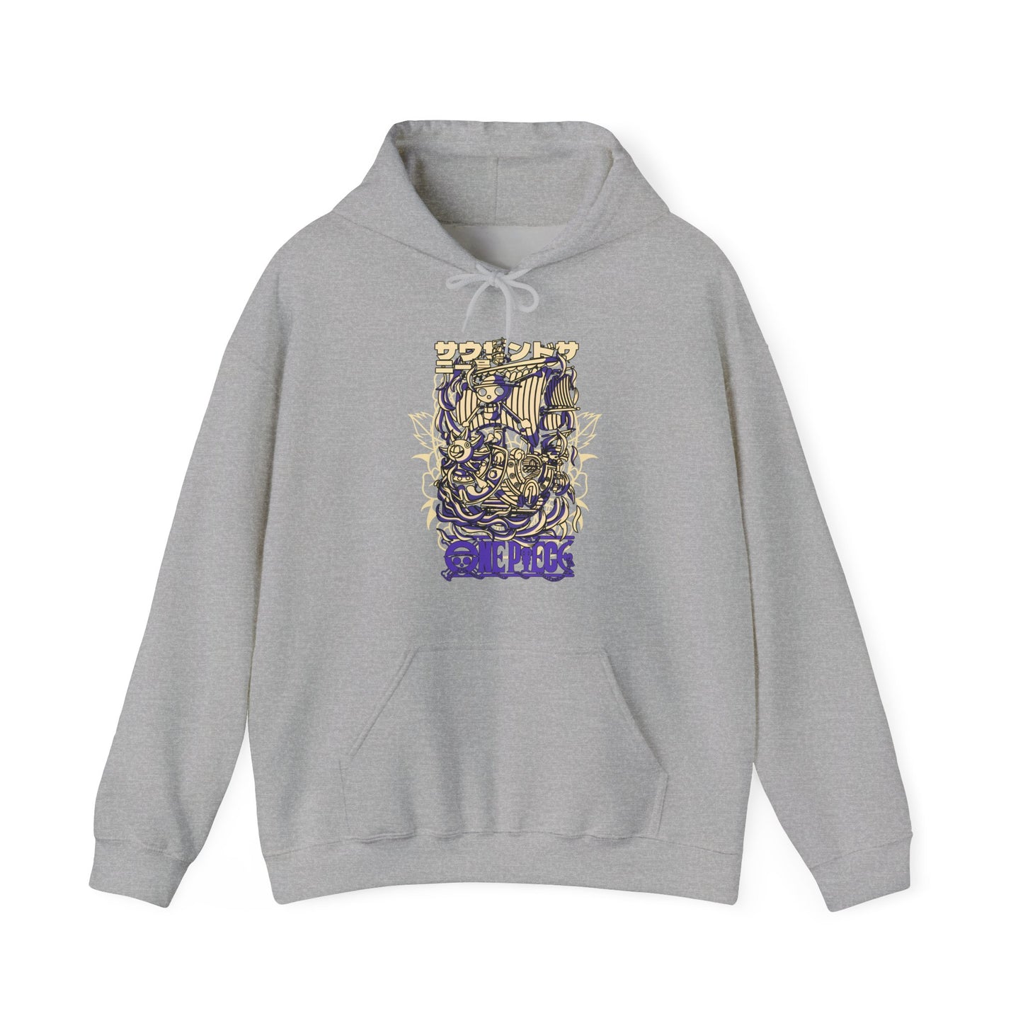 One Piece Ship Hoodie – 100% Cotton Anime Hoodie Featuring Going Merry & Thousand Sunny