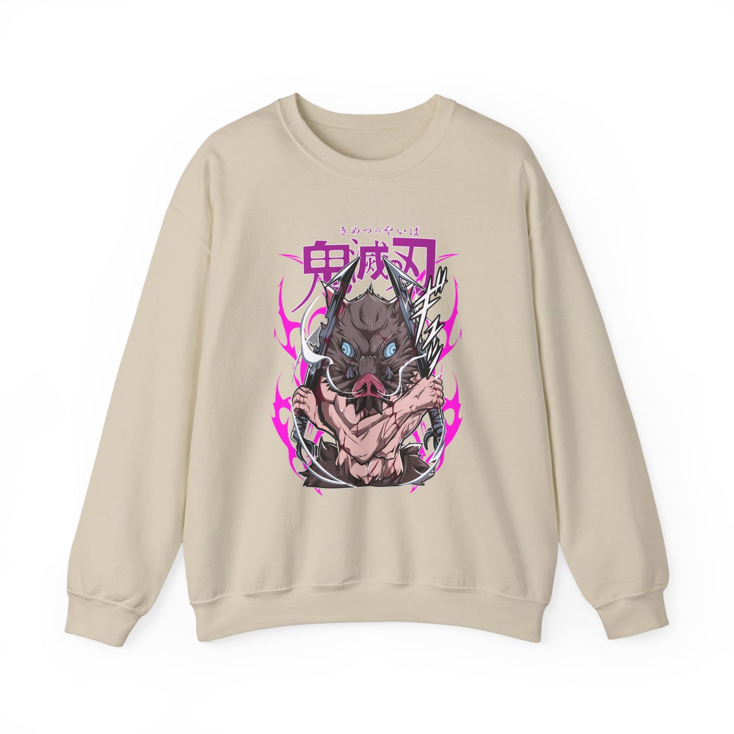 Inosuke Hashibira Demon Slayer Sweatshirt – 100% Cotton Anime Pullover for Boar Head Fans